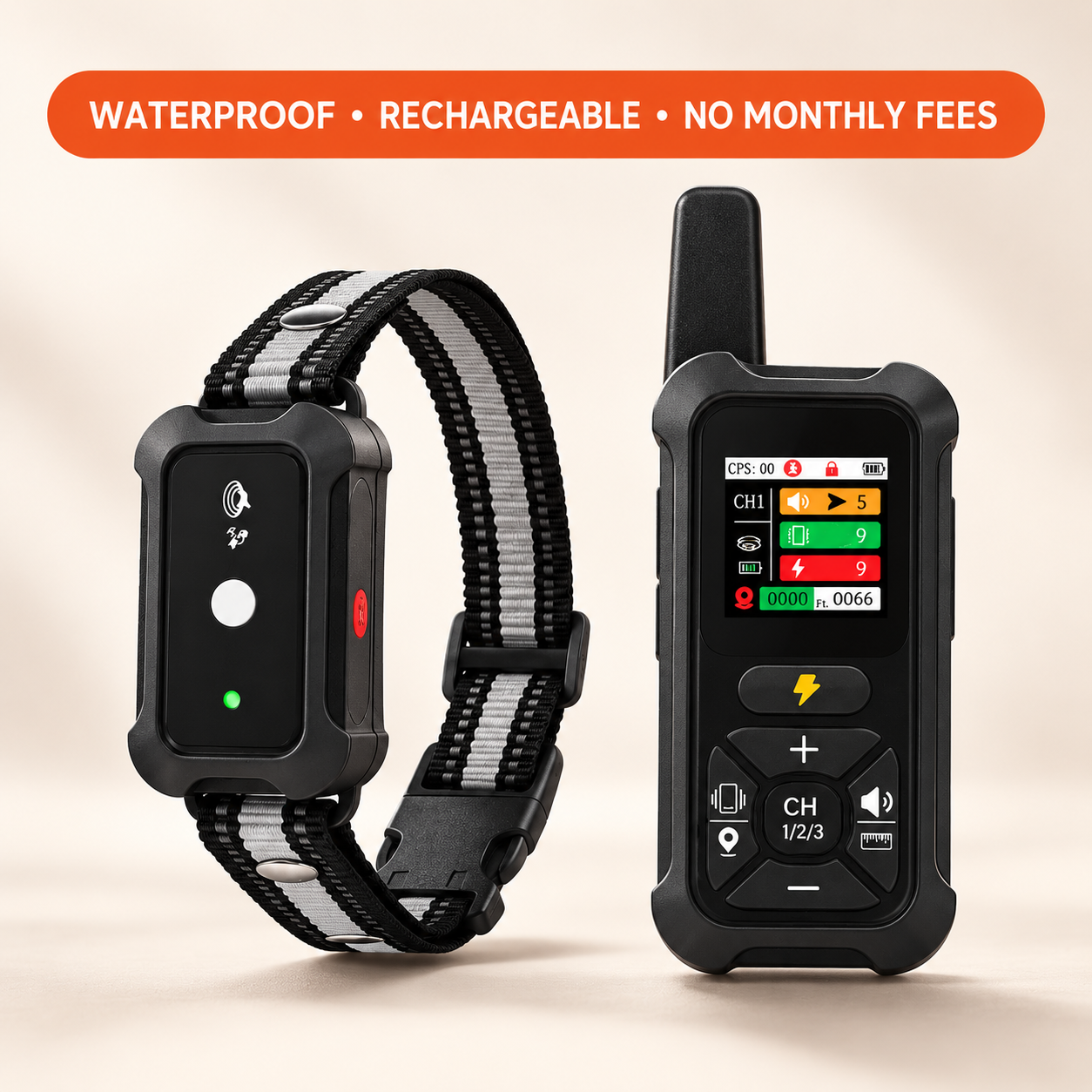 GPS Wireless Dog Fence & Training Collar